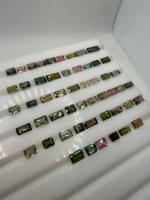 Tourmaline 100% Naturelle Multicolore Taille Baguette Effilée 9x4-5x3MM 52 pièces 31 Carats Zehra Gems Bijoux Effet de Couleur Africain