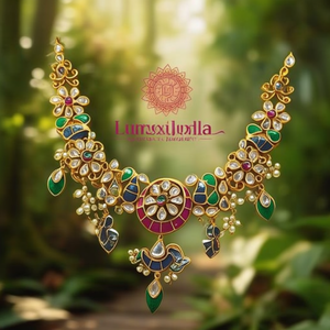 Enamel Floral Necklace Set-Fashion Jewelry - Product Image 3