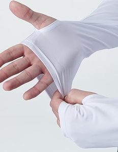 Lot de 3 T-shirts unisexes à manches longues Dry Fit, hauts de performance athlétique légers avec trous pour les pouces, respirants et anti-bactériens - Product Image 6