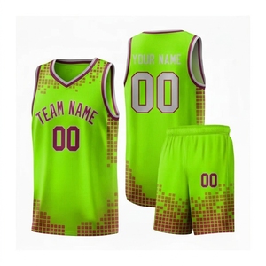 Ensemble de maillots de basket-ball sublimés personnalisés, couleur marron, col en V, sans manches, évacuation de l'humidité, uniformes d'équipe unisexes pour adultes - Product Image 4