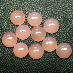 6mm Pink Chalcedony High Quality Natural Round <b>Disc</b> Chalcedony Gemstone Wholesale Flat Back Round Chalcedony <b>Stones</b> For Jewelry - Product Image 1