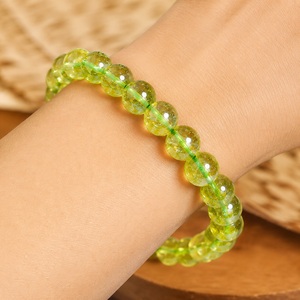 Natural Peridot 8mm Round Beaded Stretch <b>Bracelet</b> <b>Healing</b> Crystal Gemstone <b>Bracelet</b> Leo Virgo Birthstone Lucky Energy Jewelry - Product Image 6