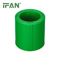 IFAN fabrique des raccords de tuyaux d'eau PPR 20-125 mm, raccords de tuyaux PPR verts.