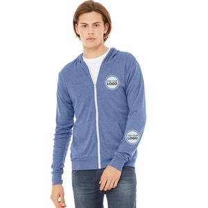 Sudaderas con capucha personalizadas al por mayor, de algodón grueso, unisex, con cremallera - Product Image 6