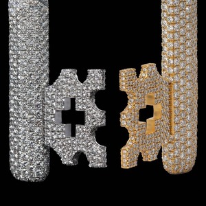 Collar con Colgante de Diamante Natural de Lujo en Plata de Ley Hecho a Mano para Unisex, Joyería Elegante y Única, Regalo para Compromiso o Boda - Product Image 5