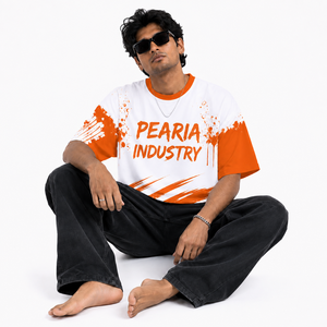 Camiseta de Fútbol Blanca y Naranja de Manga Corta, Personalizable con Estampado, para Aficionados - Product Image 5
