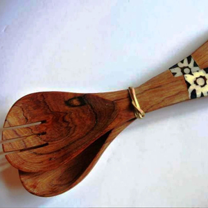 Utensilios para Ensaladas Ecológicos, Aptos para Lavavajillas, Hechos en India, Artículo Único para el Hogar y la Cocina - Product Image 1