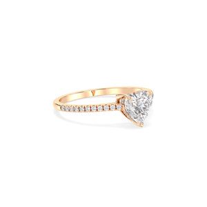 Bague solitaire REYES en or massif 14 carats avec diamant de laboratoire HPHT CVD, certifiée IGI, cadeau de fiançailles ou de mariage - Product Image 3