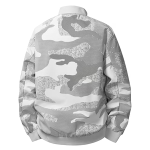 Veste bomber unisexe à manches longues, coupe-vent, chaude pour l'hiver, en polyester et nylon, avec logo personnalisable sur le devant - Product Image 2