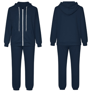 Ensemble de survêtement décontracté pour femmes, sweat-shirt à capuche et pantalon, deux pièces, couleur unie, coupe ample, manches longues, vêtements d'automne - Product Image 2