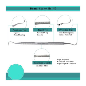 Raspadores Dentales Tipo Sickle, Sondas de Doble Punta, 6 Piezas, Instrumentos Profesionales de Acero Inoxidable para Limpieza Dental, Eliminación de Cálculos, Placa y Sarro - Product Image 5