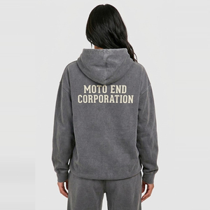 Conjunto de Sudadera con Capucha y Pantalones de Forro Polar Gris para Mujer, Corte Holgado, Estilo Casual Urbano, con Bolsillo y Diseño de Letras Impresas, para Todas las Temporadas - Product Image 5