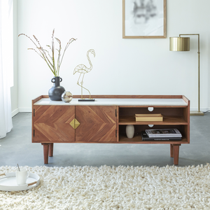 Mueble para TV de madera de acacia Vandana Cresta Maxima - Product Image 2