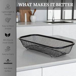 Escurridor de Platos de Acero Inoxidable con Cesta de Drenaje, Bandeja Recolectora de Agua, Soporte para Cucharas, Organizador de Utensilios Sobre el Fregadero, Plateado, para Encimera de Cocina - Product Image 6