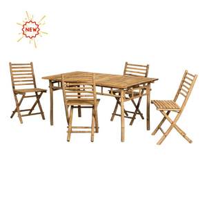 Table et chaise en bambou naturel Design traditionnel pour décoration intérieure et extérieure pour salon cuisine meubles de jardin - Product Image 6