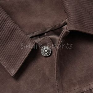 Camisa de Cuero de Gamuza Vintage de Diseño, Camisa de Cuero con Logotipo Personalizado, Ropa de Moda, Camisa de Cuero de Gamuza para Hombre - Product Image 5