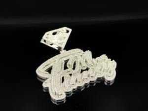 Colgante de lujo personalizado The Ice Legacy con diamantes de imitación, estilo Hip Hop, de aleación plateada con baño de rodio, unisex para hombre - Product Image 4