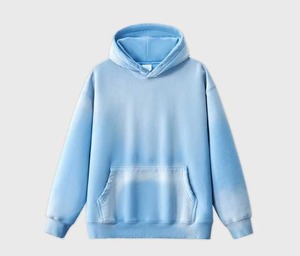 Custom Logo Printed <b>Black</b> Charcoal <b>Tie</b>-Dye Hoodie Heavyweight Cotton Fleece Acid Wash Pullover Hoodie For Streetwear - Product Image 4