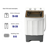 Lave-linge semi-automatique à chargement par le haut, 13 kg, léger et portable, idéal pour les dortoirs (vente en gros)
