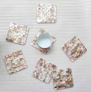 Posavasos Clásico con Incrustaciones de Madreperla y Concha, Resistente al Calor y Ecológico, para Uso en el Hogar, Hoteles y Restaurantes - Product Image 1