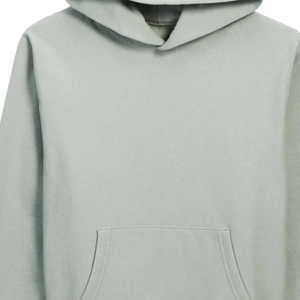 Sudadera con capucha para hombre de la mejor calidad, color gris claro, 100% algodón polar, corte regular, informal, para otoño, con bolsillo frontal. - Product Image 3