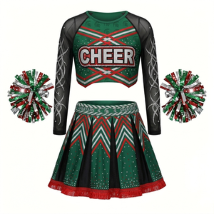 Tenue de cheerleading pour femmes 2026, techniques d'impression, conception personnalisée, strass brillants, livraison rapide, faible MOQ, couleur personnalisable - Product Image 6