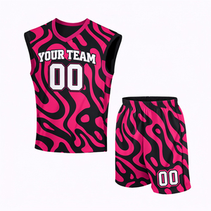 Maillot imprimé col en V 100 % polyester de qualité supérieure pour homme avec short, anti-bactérien, streetwear d'hiver - Product Image 2