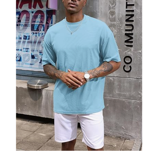 T-shirts personnalisés pour hommes, t-shirt en coton de haute qualité, coupe ample, impression en relief - Product Image 4