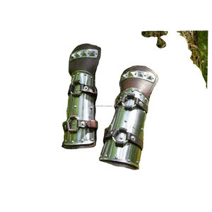 Brazales de cuero de acero medieval Totalmente funcional Antebrazo Guardia Armadura Cosplay Armadura de acero Brazales Protección Recreación - Product Image 1