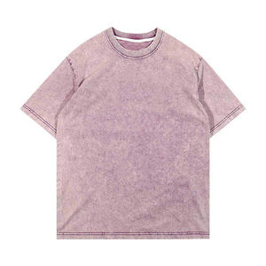 Camisetas transpirables para hombre con lavado ácido, OEM, de peso pesado, oversize, personalizadas, estilo vintage - Product Image 2