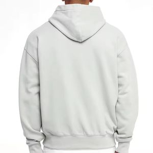 Sudadera con capucha extragrande de algodón Y2K con hombros caídos y corte cropped, personalizable, de alta calidad para hombre - Product Image 4