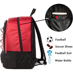 Custom Football Team <b>Backpacks</b> Soccer Player Bags Athletic Training <b>Backpacks</b> OEM Pakistan Export Manufacturer Wholesale Supply - Product Image 3