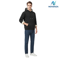 Sweat-shirt à capuche en polaire pour homme, en coton doux, pull thermique à capuche pour l'hiver