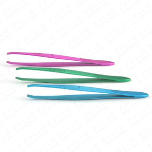 Custom Color Stainless Steel Slant Tip Eyebrow Tweezers with Logo Packaging Wholesale Beauty Grooming <b>Tool</b> - Product Image 6