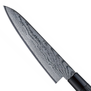 Couteaux de chef, lame de 180 mm, finition motif Damas, manche en bois noir, pour une découpe précise des légumes et les repas quotidiens en cuisine - Product Image 5