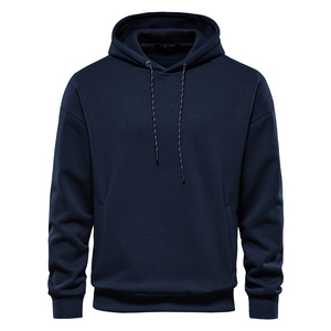 Sweat-shirt à capuche pour homme, style décontracté, en coton et polyester, motif uni, nouvelle collection hiver - Product Image 5
