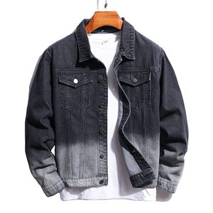 แจ็กเก็ตยีนส์มีฮู้ดมีตัวอักษรลำลองสำหรับผู้ชายพร้อมกางเกงยีนส์ชุดฤดูหนาวมีสไตล์ - Product Image 1