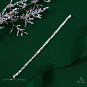 Bracelet tennis en diamants de laboratoire certifiés IGI, taille ronde et émeraude, or 9K 10K 14K 18K, bijoux fins pour femmes, mariage - Product Image 2