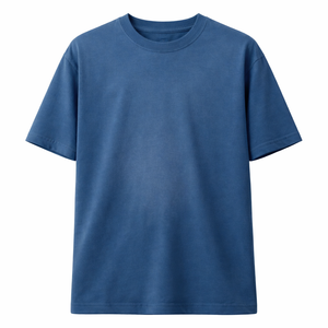 เสื้อยืดผู้ชายไซส์ใหญ่ ผ้าฝ้ายหนา 100% ทรงปกติ ไซส์พลัส แบบเรียบ ไม่มีลาย สั่งทำโลโก้ได้ ขายส่ง ผู้ผลิต OEM - Product Image 1