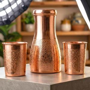 High Quality <b>Copper</b> <b>Bottle</b> with Leakproof Cap Eco Friendly Ayurvedic <b>Drinking</b> Water <b>Bottle</b> - Product Image 3