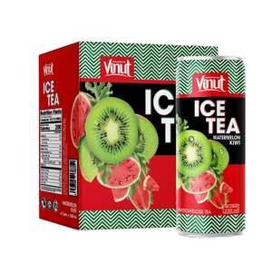 Caja VINUT de 250ml de alta calidad, refrescos carbonatados, 4 latas de té helado, sandía, jugo de kiwi, fabricación de etiqueta privada personalizada - Product Image 1