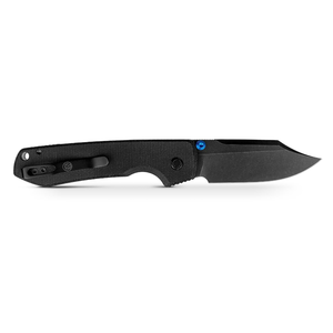 Couteaux de poche tactiques noirs pliables avec lame à pointe de lance à revêtement foncé, manche texturé et bouton de pouce pour le camping et les activités de plein air - Product Image 6