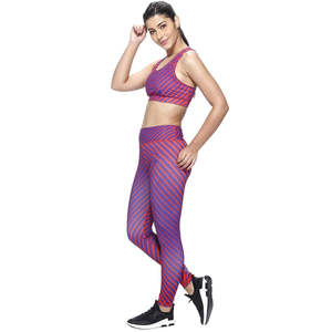 Ensemble de vêtements de sport pour femmes, sans couture, 2 pièces, 100% polyester, soutien-gorge de sport, leggings, vêtements de yoga, respirant, grande taille - Product Image 3