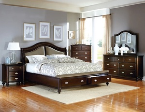 Commode Kania en bois d'acajou de haute qualité, couleur brun foncé, avec 7 tiroirs, pour usage intérieur - Product Image 6