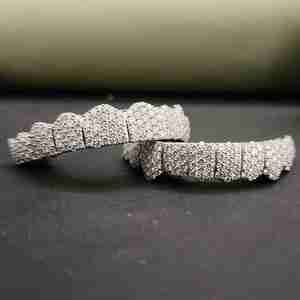 Juego de Grillz de Diamantes Personalizados para Hombre DOPE JEWELLS, Chapado en Plata de Ley 925, 10.76 CT, Engaste Pavé, Joyería Hip Hop para Raperos - Product Image 5