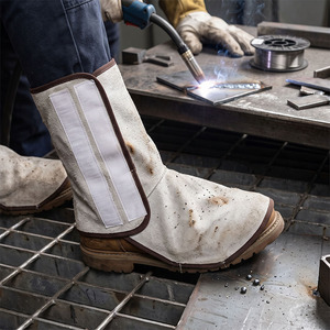 Cowhide Split Leather <b>Welding</b> Impact Gloves High Temperature Safety Equipment Water Proof Industrial Use 500C-1000C - Product Image 6