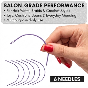 Aiguille à tisser incurvée de type C, outil professionnel pour la couture de cheveux, pour les extensions de cheveux et les réparations de perruques - Product Image 4