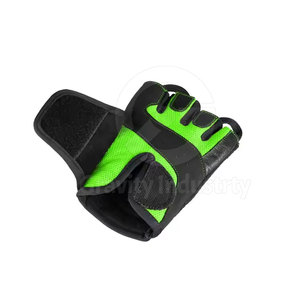Leather Half <b>Finger</b> Weightlifting Gloves for Men-Customizable Colors Non-Slip Adjustable Wrist <b>Strap</b> - Product Image 2