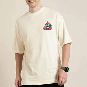 เสื้อยืดโอเวอร์ไซส์หนัก 300GSM สำหรับผู้ชาย สไตล์ฮิปฮอป สตรีทแฟชั่น ทรงหลวม คอกลม ล้างสีแบบแอซิดวอช พิมพ์ลาย DTG ผ้าฝ้าย - Product Image 4