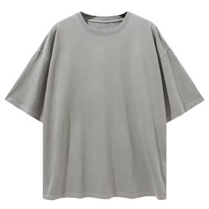 T-shirt en coton tricoté sur mesure pour homme, couleur unie, coupe classique, 260 g/m², style streetwear, fournisseur en gros - Product Image 4